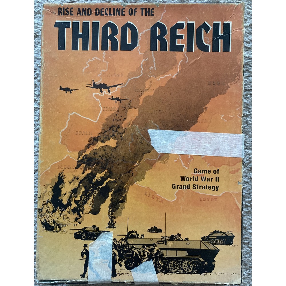 Rise and Decline of the Third‎ Reich 3rd Edition Avalon Hill 813 Incomplete 1974
